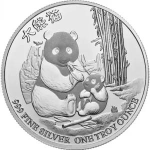 Original 1 Unze Silbermünze Niue Panda 2017