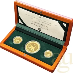 Goldmünzen Australien Lunar I Affe 2004 - polierte Platte - Three Coin Set Kostenloser Versand