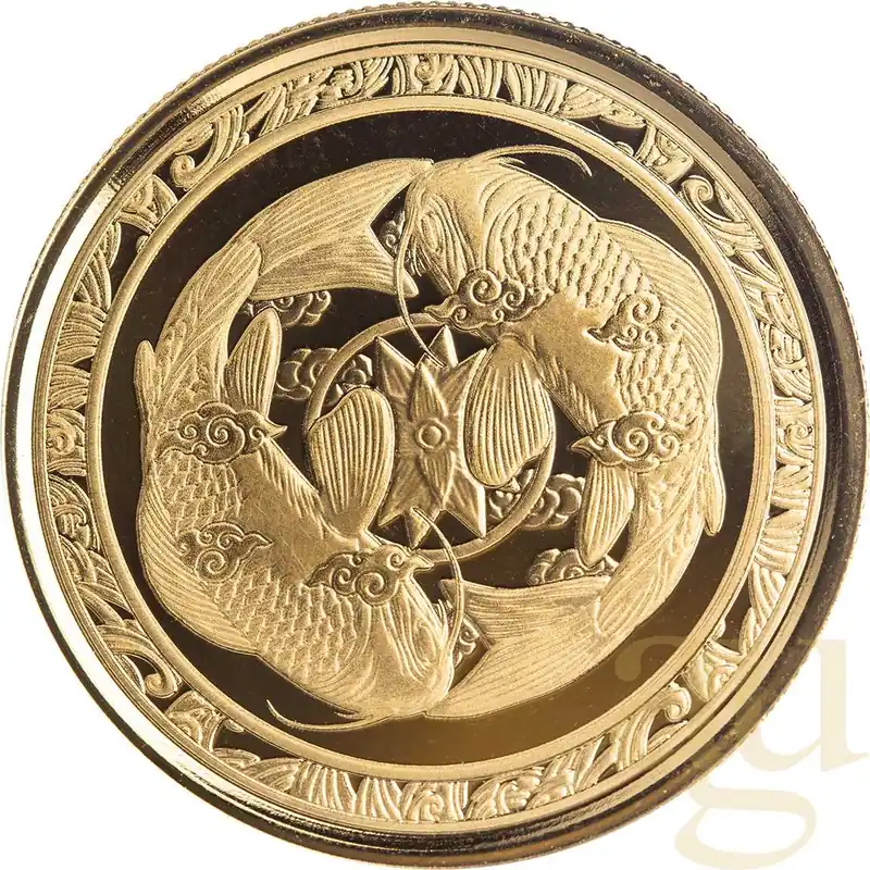 1 Unze Goldmünze Fiji Koi Fish 2023 Echt
