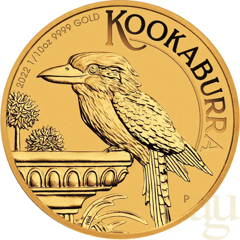 Schneller Versand 1/10 Unze Goldmünze Australien Kookaburra 2022