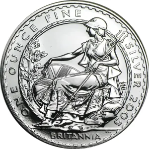 1 Unze Silbermünze Britannia 2005 Schneller Versand