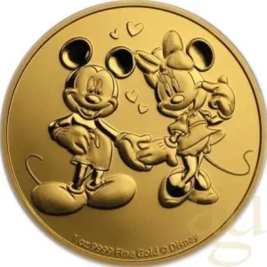 1 Unze Goldmünze Niue Mickey & Minnie Mouse 2020 Exklusiv