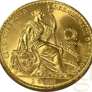 100 Soles Peru Goldmünze 1961 Versand Am Gleichen Tag