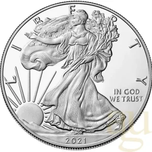 Hochwertig 1 Unze Silbermünze American Eagle 2021 - regelbesteuert