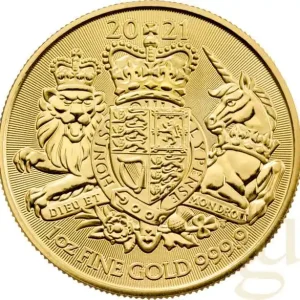 Solange Der Vorrat Reicht 1 Unze Goldmünze Großbritannien Royal Arms 2021