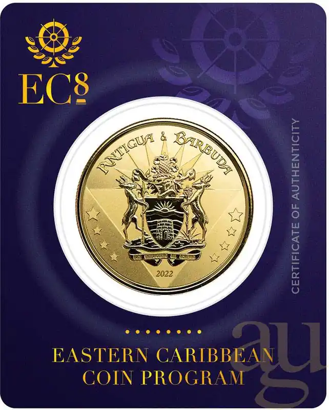 Sale 1 Unze Goldmünze EC8 Antigua & Barbuda - Coat of Arms 2022