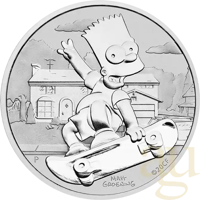 1 Unze Silbermünze Tuvalu Bart Simpson 2020 Wochenendangebot