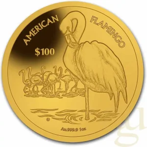 Finale Aktion 1 Unze Goldmünze British Virgin Islands Flamingo 2021