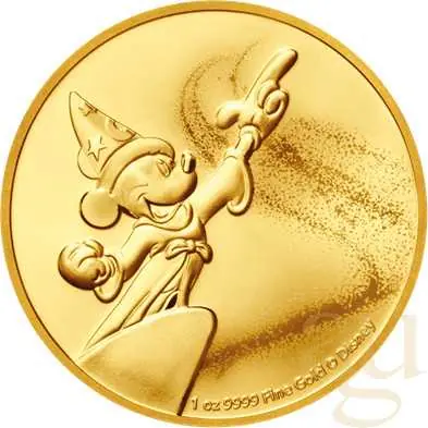 Echt 1 Unze Goldmünze Niue Mickey Mouse - Fantasia 2019