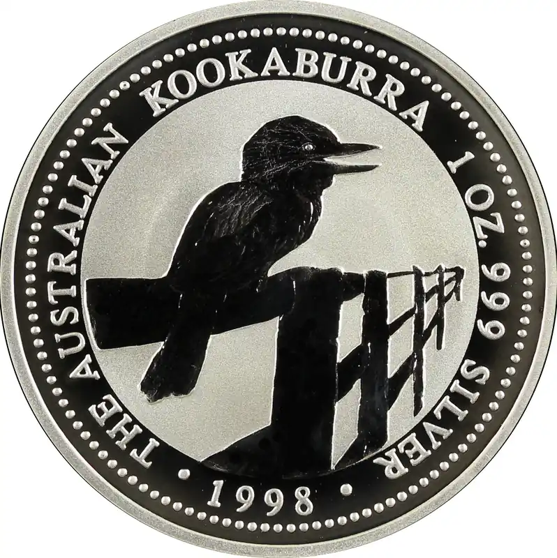 10 Unzen Silbermünze Australien Kookaburra 1998 Meistverkauft