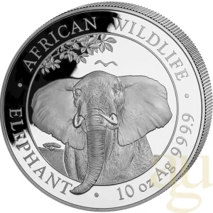 10 Unzen Silbermünze Somalia Elefant 2021 Preisknaller