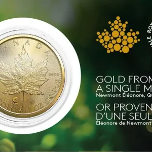 Schneller Versand 1 Unze Goldmünze Maple Leaf 2023 - Éléonore Mine