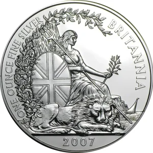 Preis Gesenkt 1 Unze Silbermünze Britannia 2007