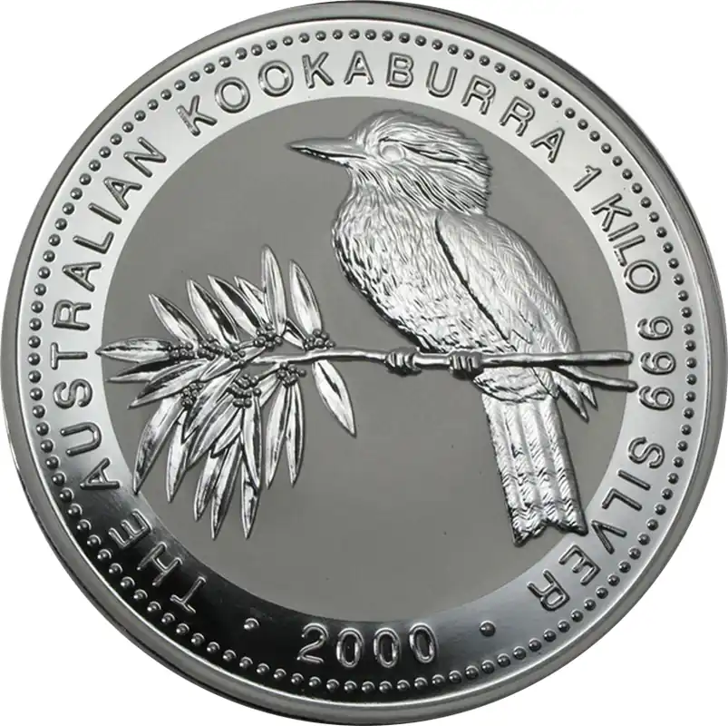 Schneller Versand 1 Kilogramm Silbermünze Australien Kookaburra 2000
