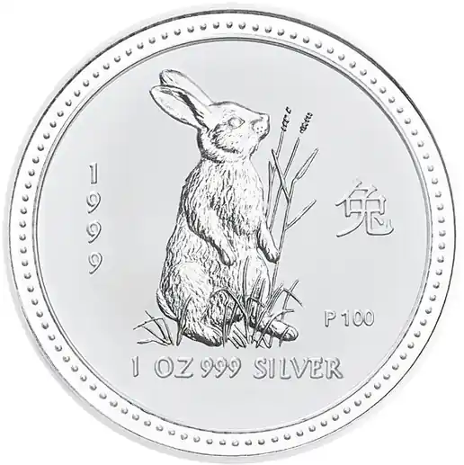 1 Kilogramm Silbermünze Australien Lunar I Hase 1999 Neue Ware