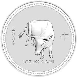 Handgefertigt 1 Kilogramm Silbermünze Australien Lunar I Ochse 2009