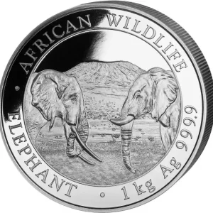 Super-Preis 1 Kilogramm Silbermünze Somalia Elefant 2020