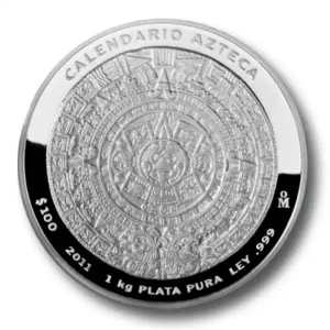 1 Kilogramm Silbermünze Mexiko Azteken Kalender 2009 Markenware