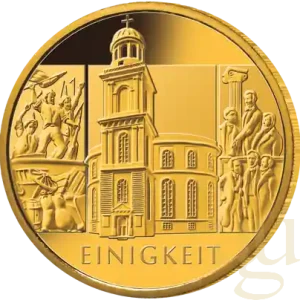 1/2 Unze Goldmünze - Säulen der Demokratie - 100 Euro Einigkeit 2020 (D) Begrenztes Angebot
