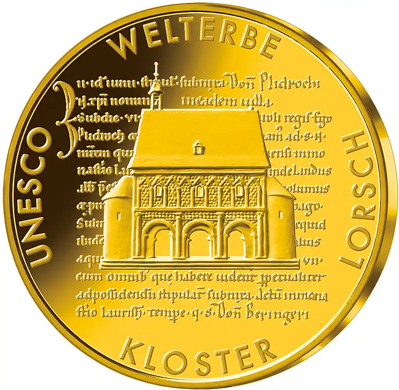 Jetzt Zugreifen 1/2 Unze Goldmünze - 100 Euro Kloster Lorsch 2014 (G)