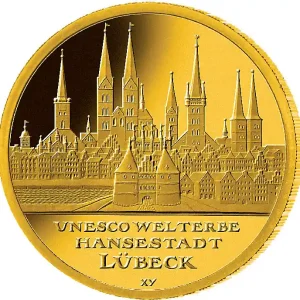 1/2 Unze Goldmünze - 100 Euro Lübeck 2007 (G) Markenprodukt