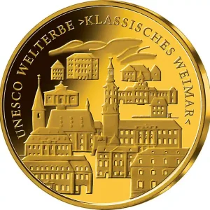 Bestpreis 1/2 Unze Goldmünze - 100 Euro Weimar 2006 (J)