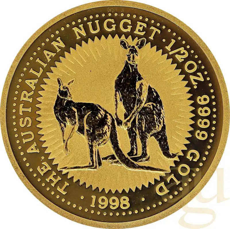 Bestpreis 1/2 Unze Goldmünze Australien Känguru 1998