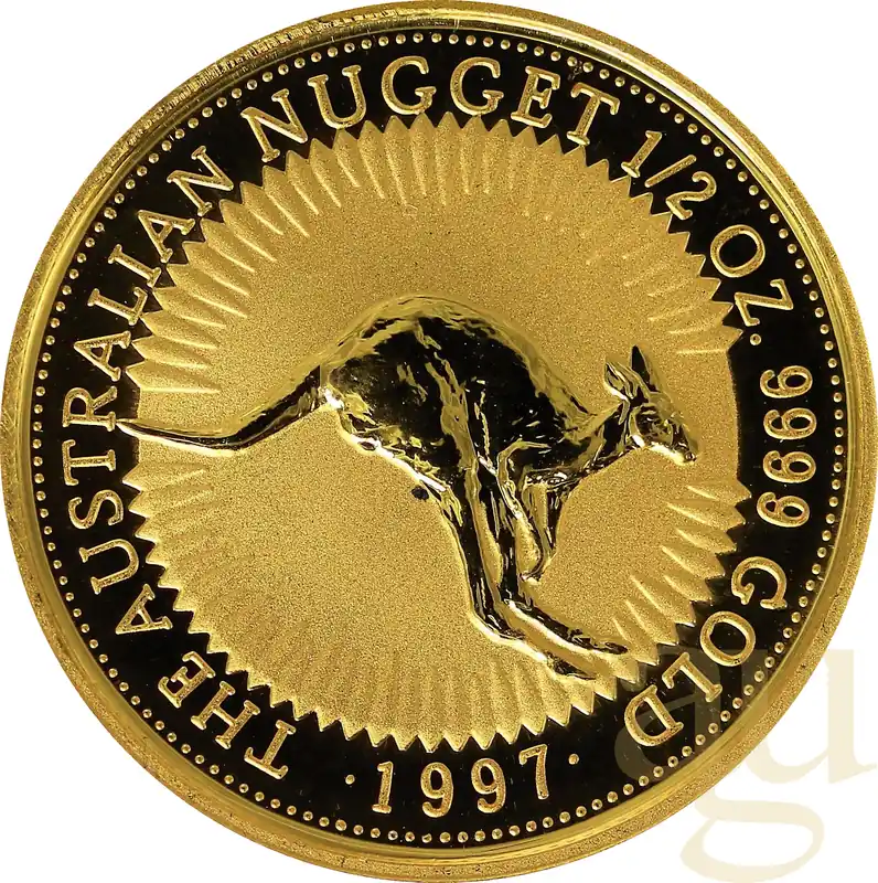 Begrenztes Angebot 1/2 Unze Goldmünze Australien Känguru 1997