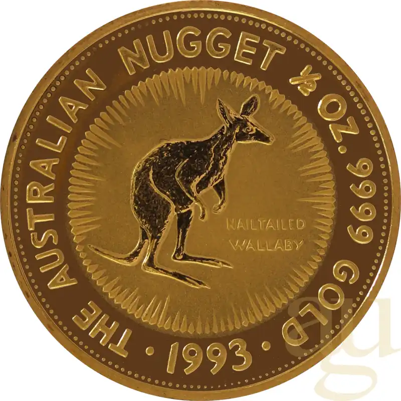 1/2 Unze Goldmünze Australien Känguru 1993 Super-Preis