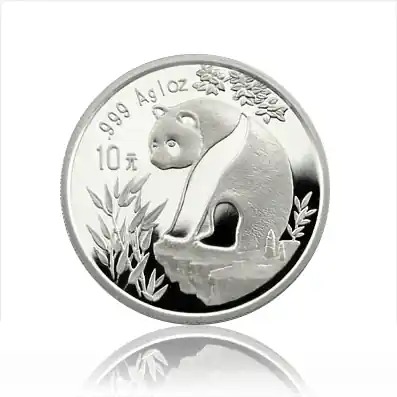 Finale Aktion 1 Unze Silbermünze China Panda 1993