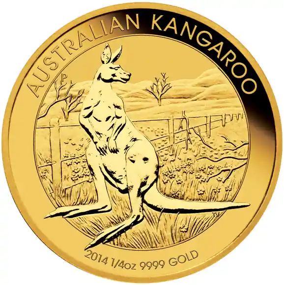 1/4 Unze Goldmünze Australien Känguru 2014 Preisreduziert