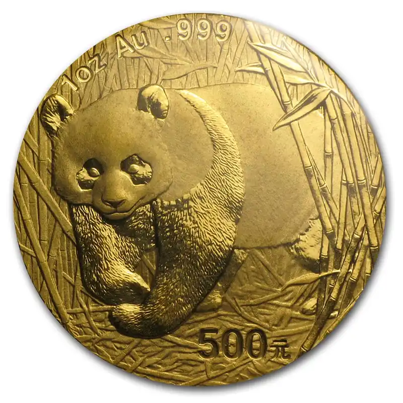 1/4 Unze Goldmünze China Panda 2001 Neue Ware