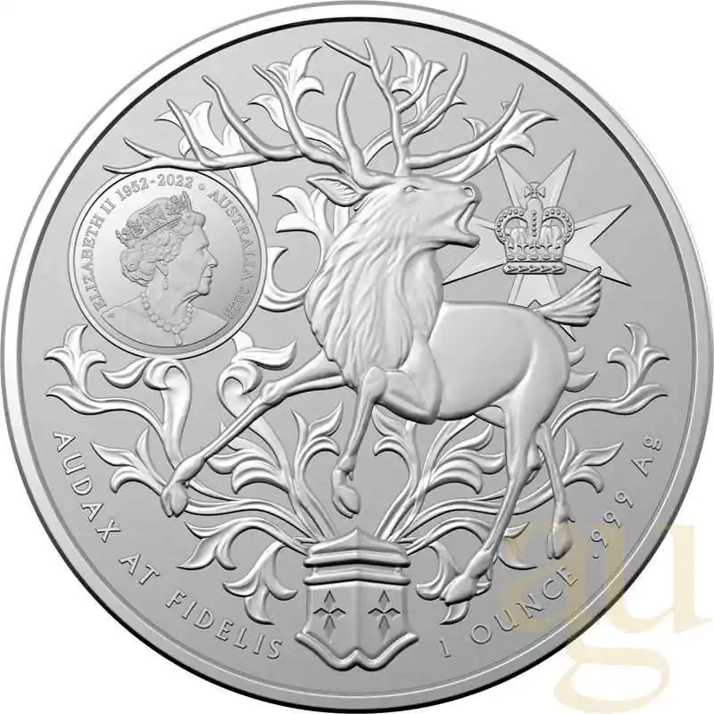 Geprüft 1 Unze Silbermünze Australien Coat of Arms 2023