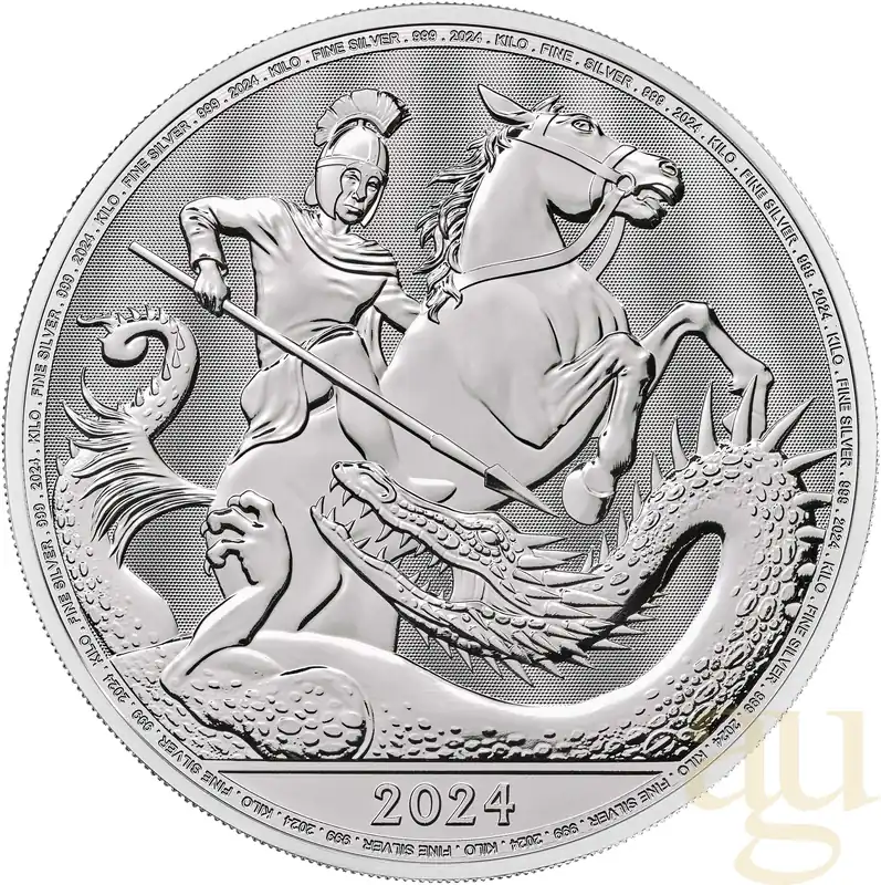 1 Kilogramm Silbermünze St. George and the Dragon 2024 Limited Edition