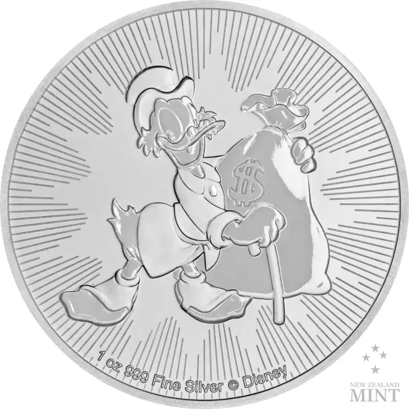 1 Unze Silbermünze Niue Dagobert Duck 2018 Neu