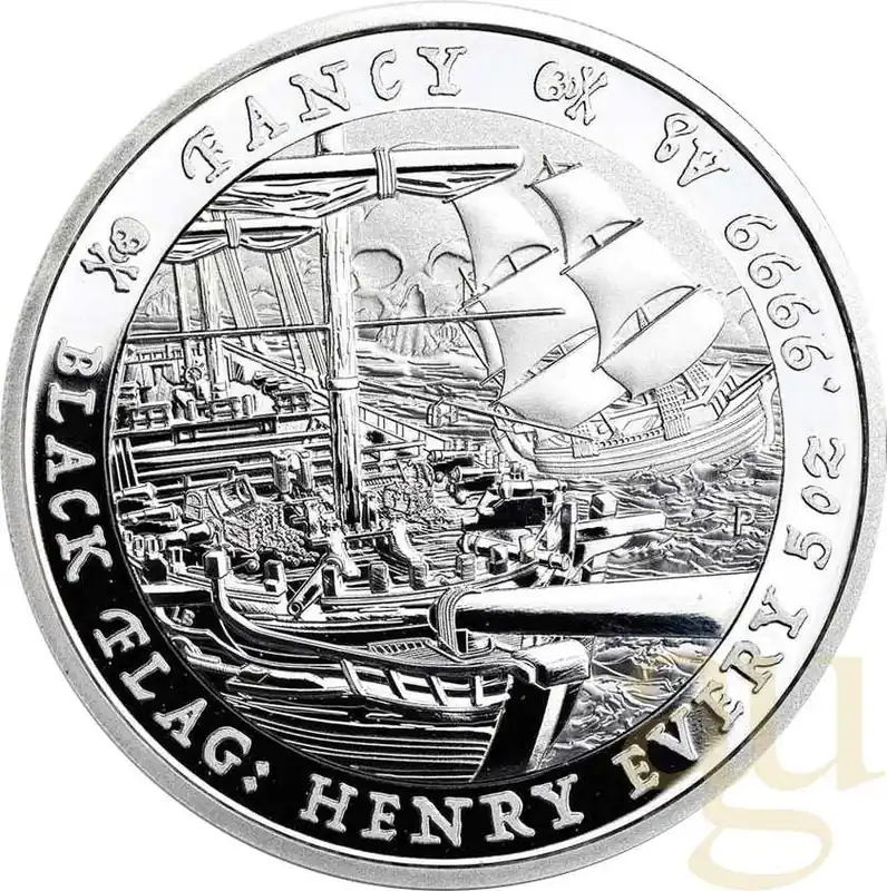 Jetzt Bestellen 5 Unzen Silbermünze Tuvalu - Black Flag - The Fancy 2023