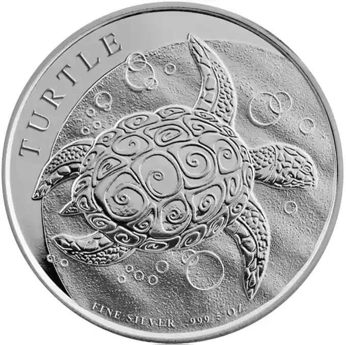 Billig 5 Unzen Silbermünze Niue Taku Schildkröte 2014