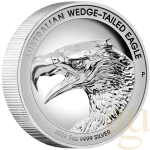 Sonderaktion 5 Unzen Silbermünze Australien Wedge Tailed Eagle 2022 Ultra High Relief - polierte Platte