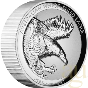 Ab Werk 5 Unzen Silbermünze Australien Wedge Tailed Eagle 2020 Incused High Relief - polierte Platte