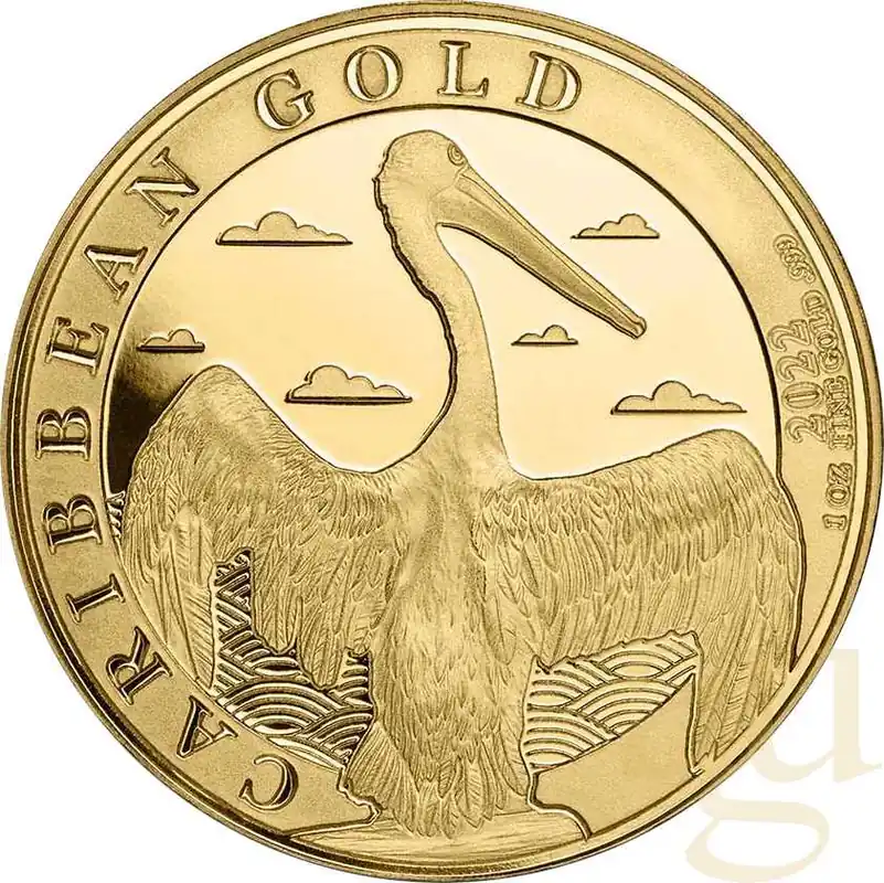 Markenware 1 Unze Goldmünze Barbados Pelikan 2022