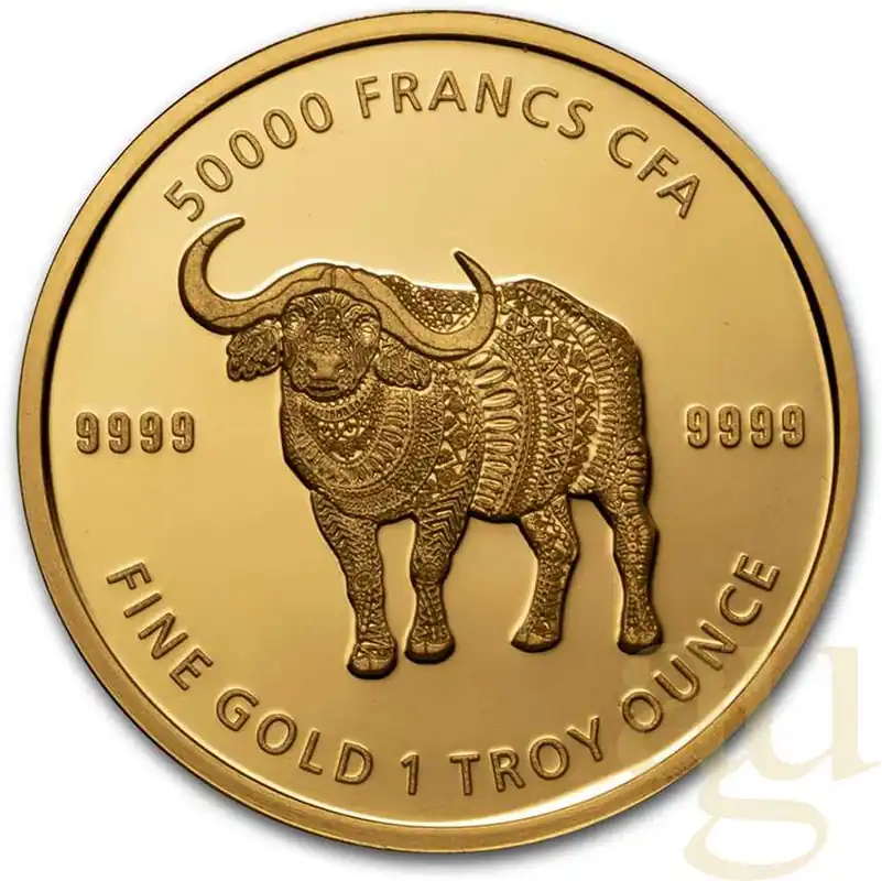1 Unze Goldmünze Republic of Tschad Mandala Buffalo 2020 Schneller Versand
