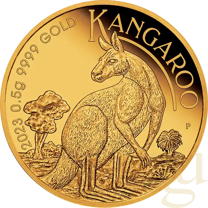 0,5 Gramm Goldmünze Australien Mini Känguru 2023 Top-Qualität