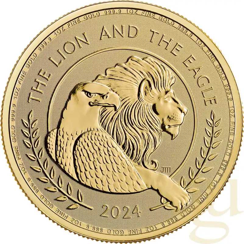 Echt 1 Unze Goldmünze British Lion und American Eagle 2024