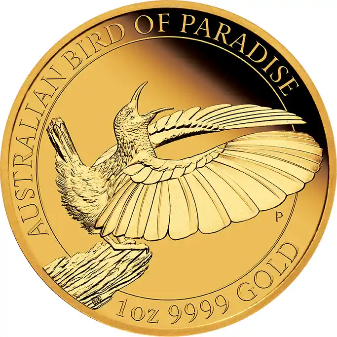 Neuheit 1 Unze Goldmünze Australien Birds of Paradise - Victoria Paradiesvogel 2019 polierte Platte