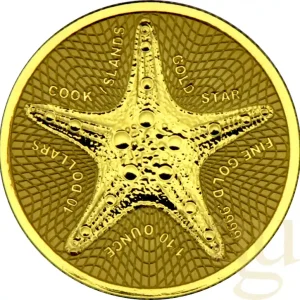 1/10 Unze Goldmünze Cook Islands Seestern 2021 Neu