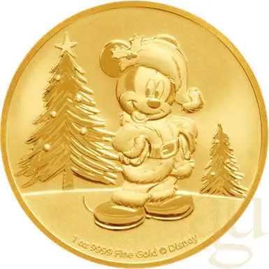 1 Unze Goldmünze Niue Mickey Mouse - Christmas 2019 Limited Edition