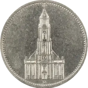 5 Reichsmark Silbermünze Garnisonkirche Handgefertigt
