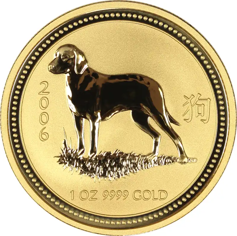 Aktuell 1/20 Unze Goldmünze Australien Lunar I Hund 2006