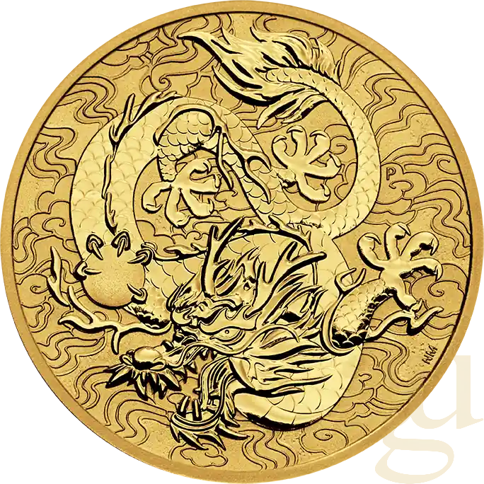 1 Unze Goldmünze Australien Chinese Myths and Legends Drache 2022 Gratis Versand