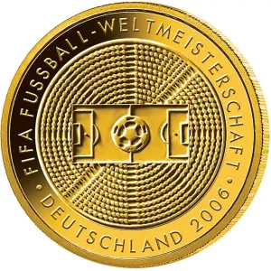 1/2 Unze Goldmünze - 100 Euro 2005 Fußball WM 2006 (A) Jetzt Bestellen
